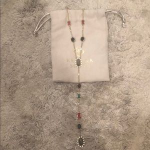 Kendra Scott Multicolor Gemstone Y Necklace